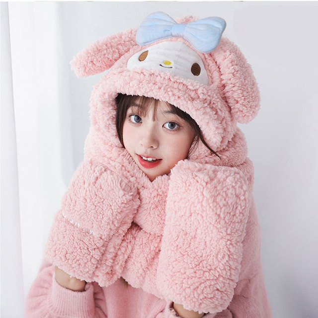 Sanrio Characters Mymelody woolen hat 3peace