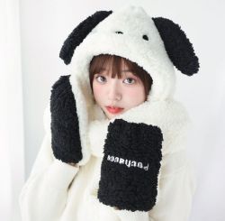 Sanrio Characters Pochacco woolen hat 3peace
