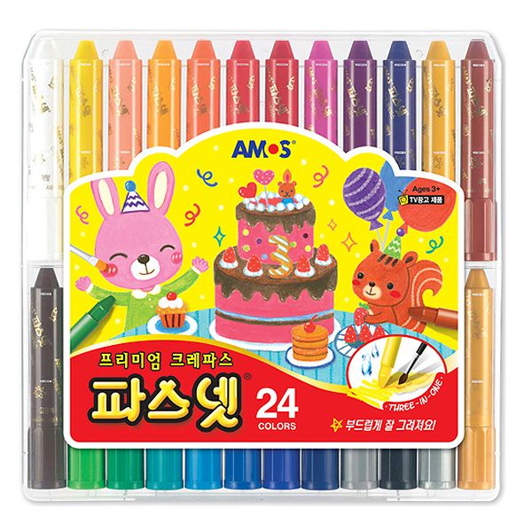 Silky Twisters Crayons, 24 Colors 