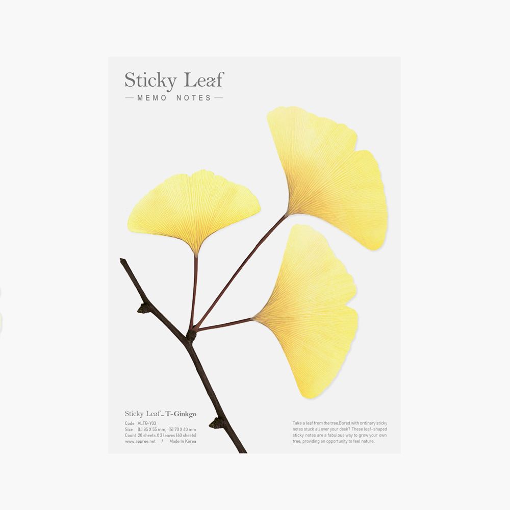 Sticky Leaf_Tracing Ginkgo(Yellow,L)