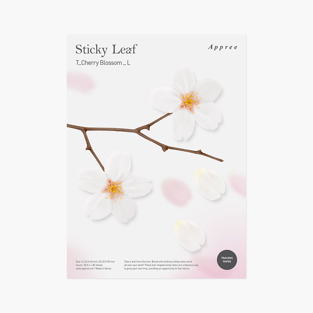 StickyLeaf_T-Cherry Blossom_White_L