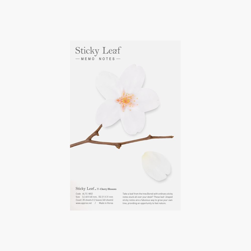 StickyLeaf_T-Cherry Blossom_White_M