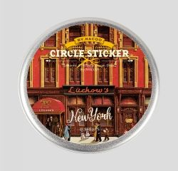 Circle Sticker Tin-12 NewYork