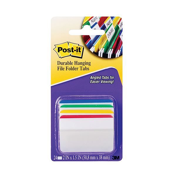 Post-it Filing Tabs(686F-4KP), Primary Colors, 50.8X38mm 
