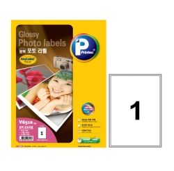 V6510-10 Glossy Photo Labels, 210X297mm, 10 Sheets