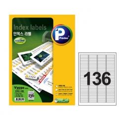 V3590-100 Index Labels 46X8mm, 136 Labels, 100 Sheets 