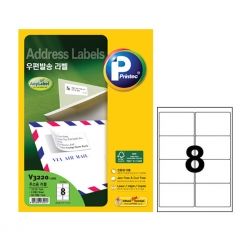 V3220-100 Adress Labels, 99.06X67.71mm, 8 Labels, 100SH 