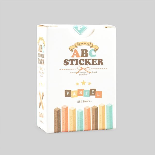ABC Sticker Pack-02 Pastel
