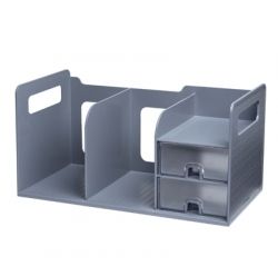 Book Rack with Drawer White