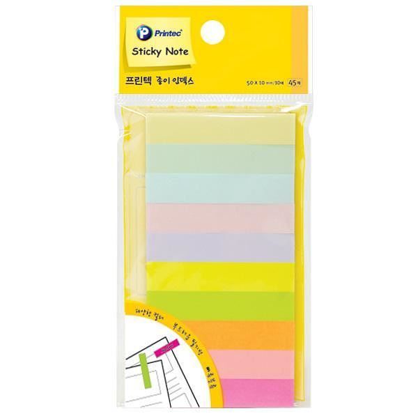 Paper Index Sticky Note, 50x10mm, 10Colors Each 45Sheets 