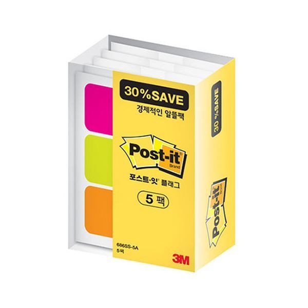 Post- it Flags Pack, 38X18mm, 5 Pads(686SS-5A)