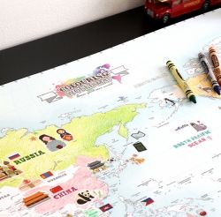 Sticker Colouring World Map