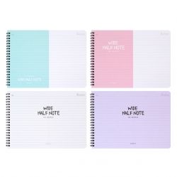 Simple Wide Half Notebook