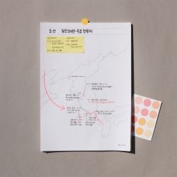 B5 Grid Memo Pad - Korea Map