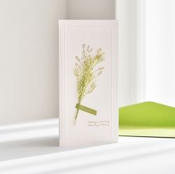 Preserved Flowers Thank You Card, Green