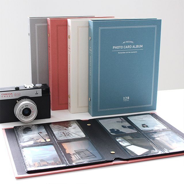 MY RECORD Photo Card Album, Pocket Type, for 128 Photos 