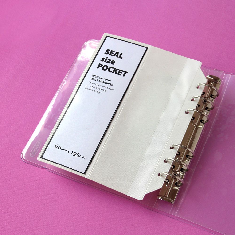 A6 WIDE 6ring - Seal Sticker Pocket