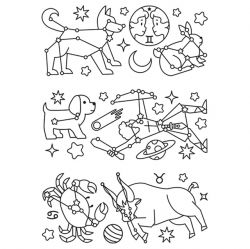 Glass Deco Sticker Winter Constellation 