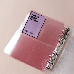 A6 WIDE 6ring - Photocard Pocket(Pink)