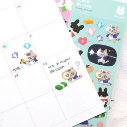 Pocket Friends Bunny Life Removable Seal Sticker Set