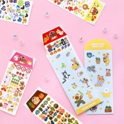 Juicy Bear Remover Seal Stickers 6 Sheets, [34-39]