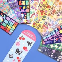 Hologram Confetti Remover Seal Stickers 12 Sheets Set, [07-18]