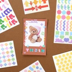Hologram Confetti Remover Seal Stickers 6 Sheets Set, [19-24]