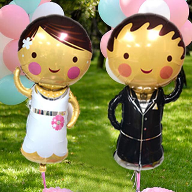 Bride and groom Foil Balloon