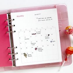 SQUARE DIARY Refill - Planner, 6Rings 148x172mm