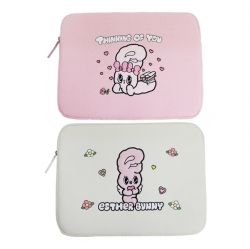 Esther Bunny Lovely Angel Laptop Pouch 13inch, Half-Open 