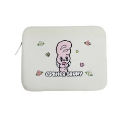Esther Bunny Lovely Angel Laptop Pouch 13inch, Half-Open 