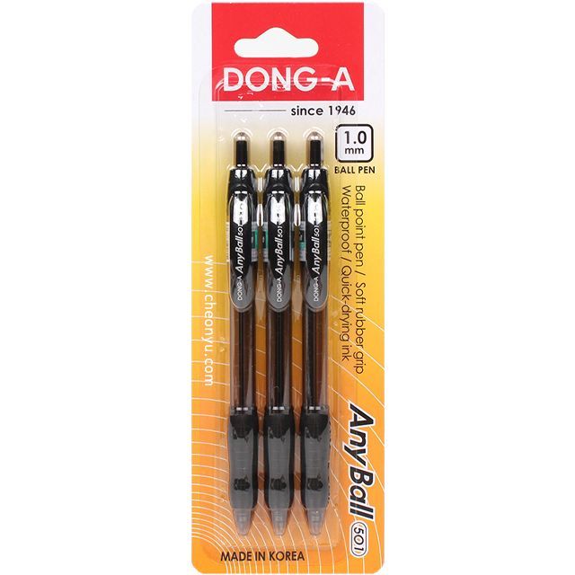 Anyball Ballpoint Pen 1.0 mm set (3pcs)