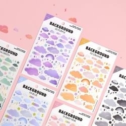 Background Stickers Sky 01-06 Set, 6Sheeets 