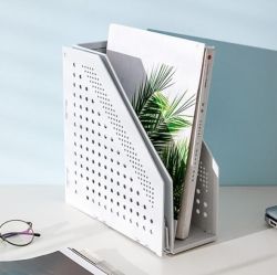 Folding Book Standr, 2 Vertical Compartments 