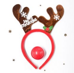 Rudolph nose hairband set.