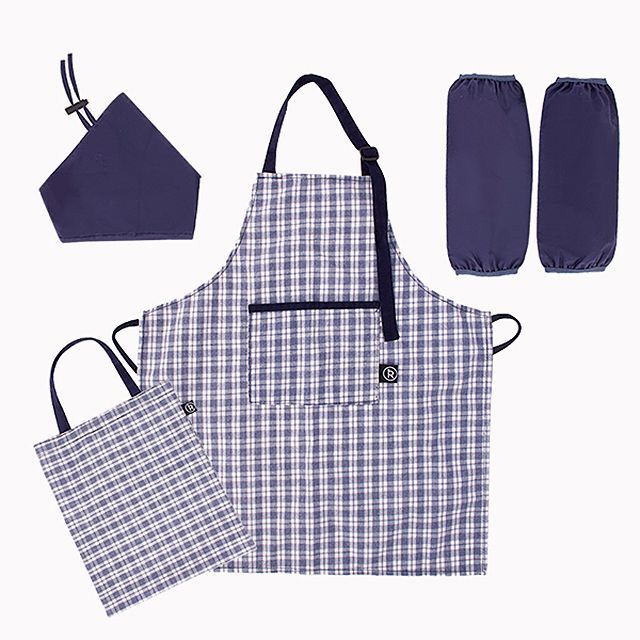 ROIDOI Indigo Art  Apron Set