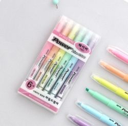 Power Line Highlighter(4.0mm), Baby Mild, 6Colors 