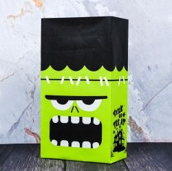 Halloween Paper Treat Bags Frankenstein, 50pcs 