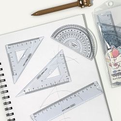 Lazy Star  4pieces Flexible Math Ruler Set, 16pcs
