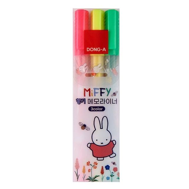 Miffy Memo Liner Highlighter 3Color Set, Set of 18