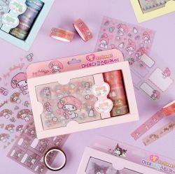 Kuromi Pearl Masking tape and Diary Deco Sticker Set