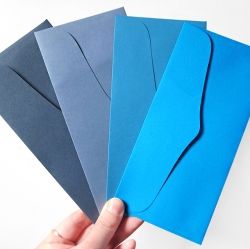 Blue Colored Envelopes for Gift Card, 30Sheets 