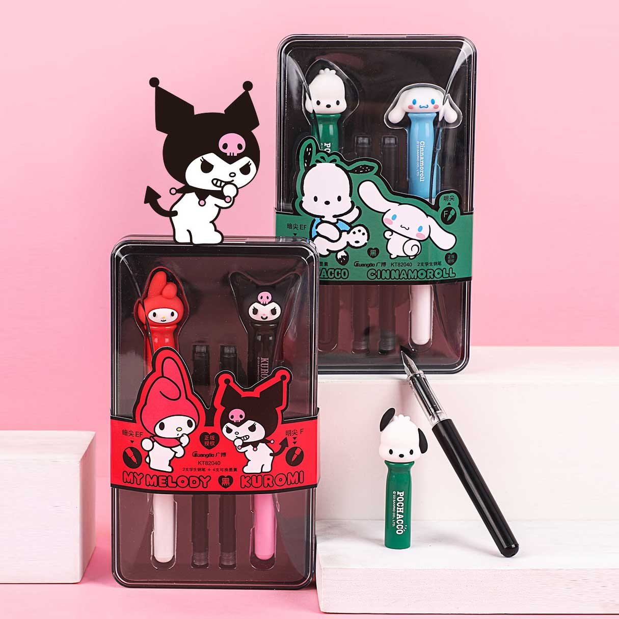 Sanrio Characters 3D Figure Fountain pen 2P Set, Random