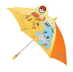 Pokemon 47cm Monster Ball 3D HOLOGRAM Long Umbrella - YELLOW