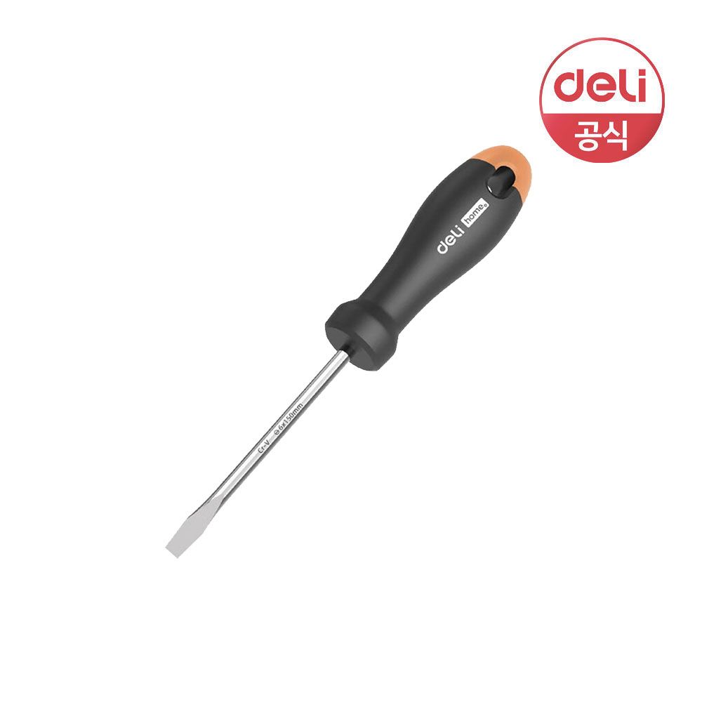 Carbon Alloy Magnetic Flat-Head Screwdriver (Orange), 6x150mm