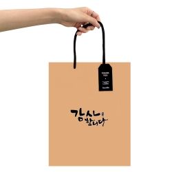 Kraft Shopping Bags Thank You Rectangular Vertical L(10 pcs)