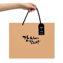 Kraft Shopping Bags Thank You Rectangular horizontall L(10pcs)