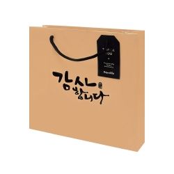 Kraft Shopping Bags Thank You square L (10 pcs)