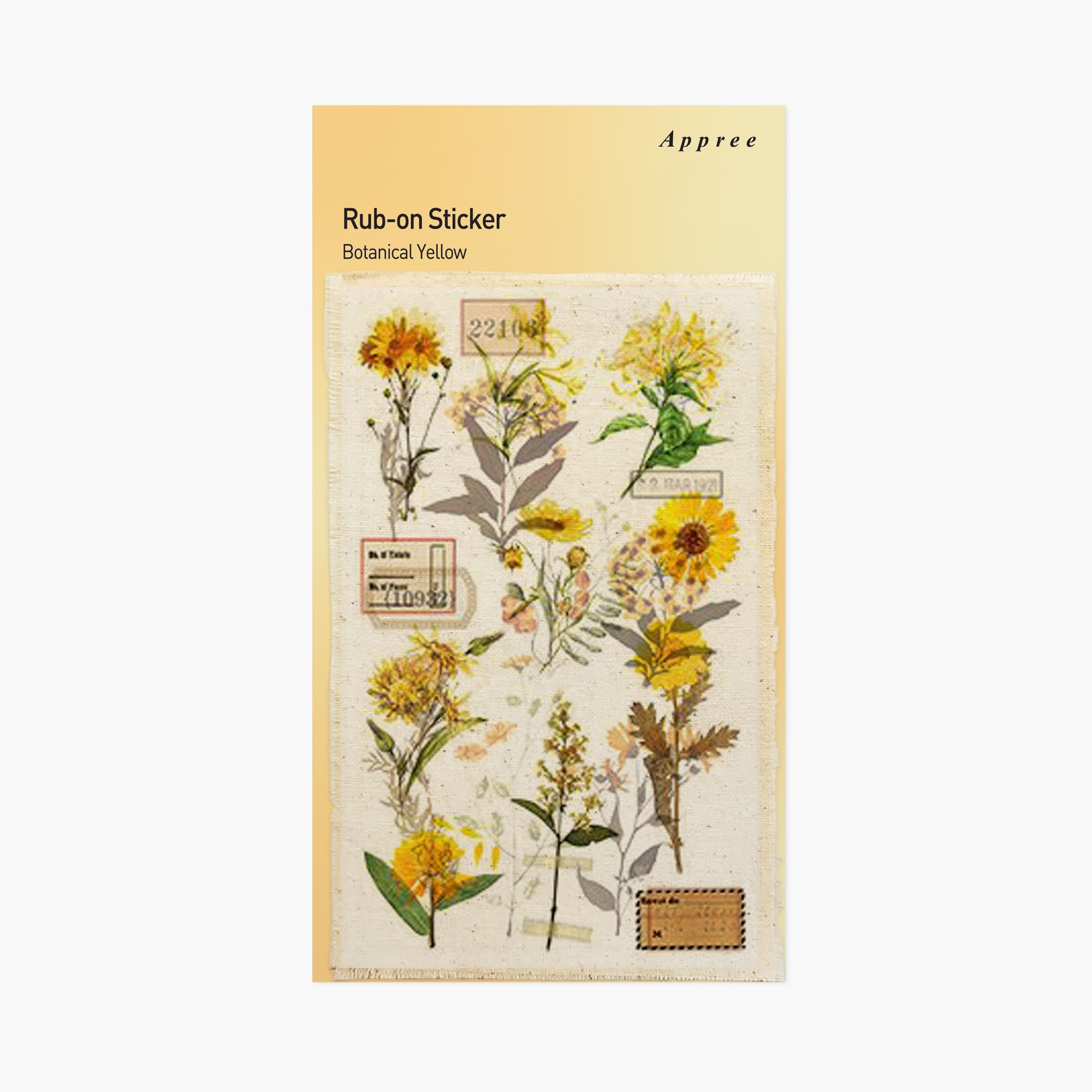 Rub-on Sticker_Botanical Yellow