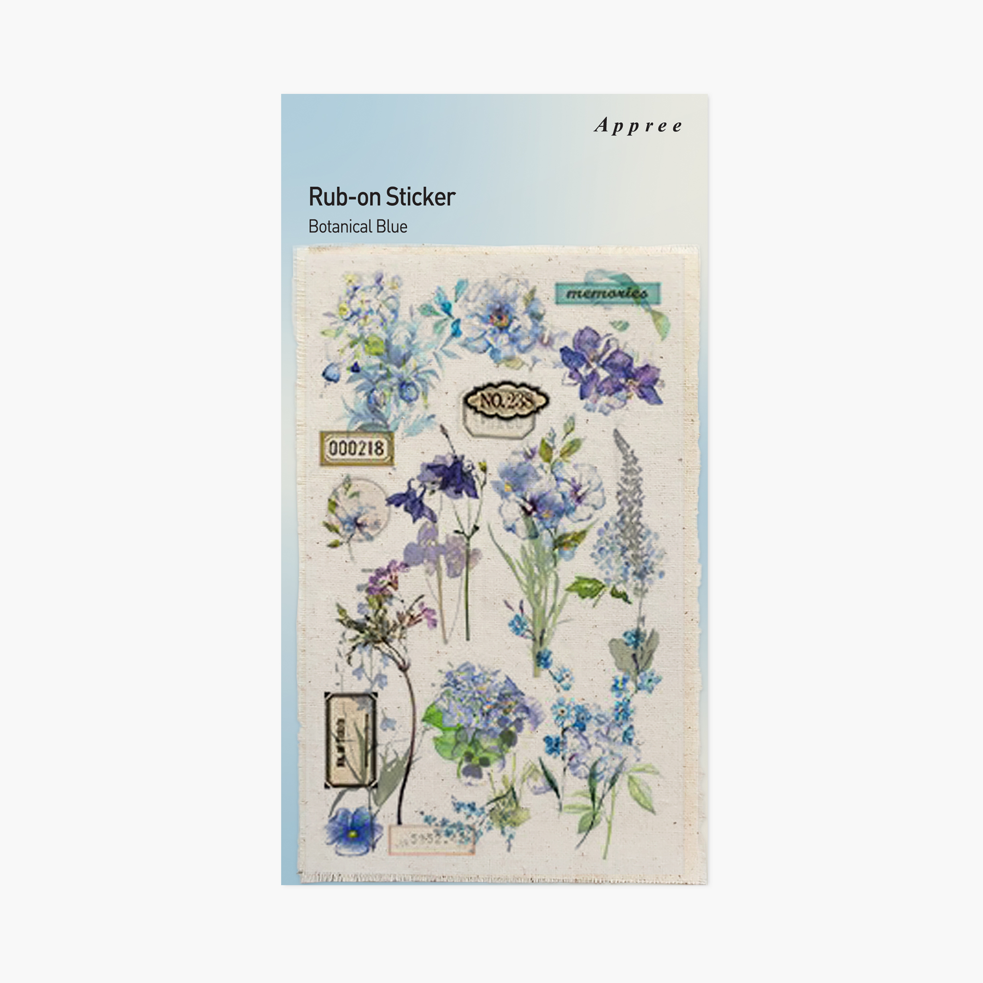 Rub-on Sticker_Botanical Blue